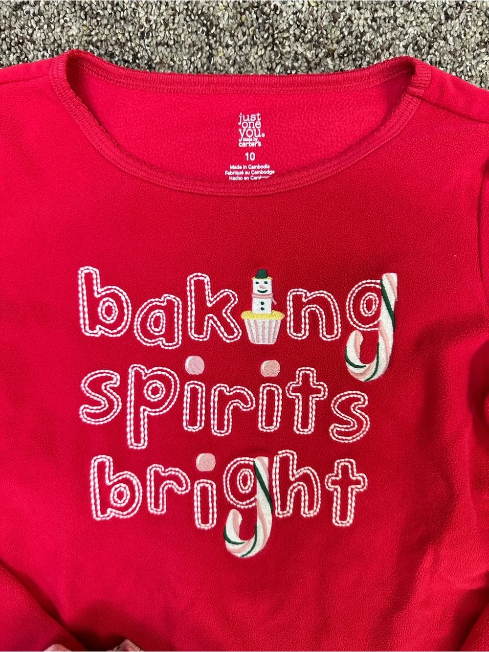Girls Carter’s Fleece Pajamas (size 10)